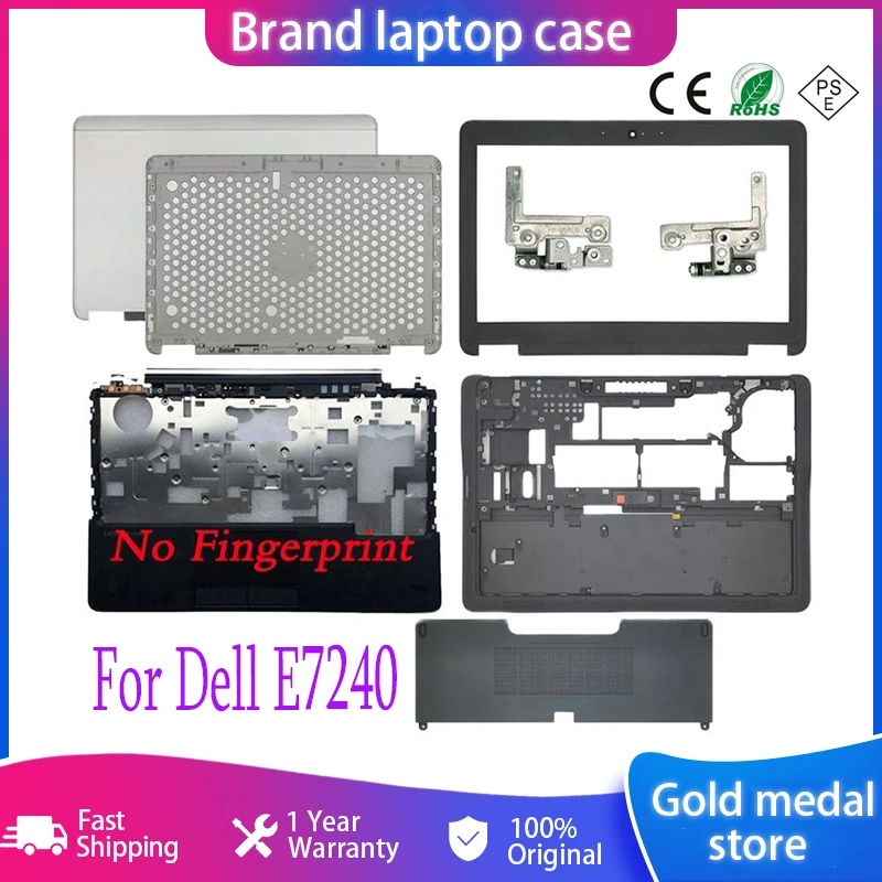 

NEW Laptop For Dell E7240 LCD Back Cover/LCD Front Bezel/Palmrest/Bottom Door Cover 0WRMNK WRMNK AM0VM000701 Silver Top Case