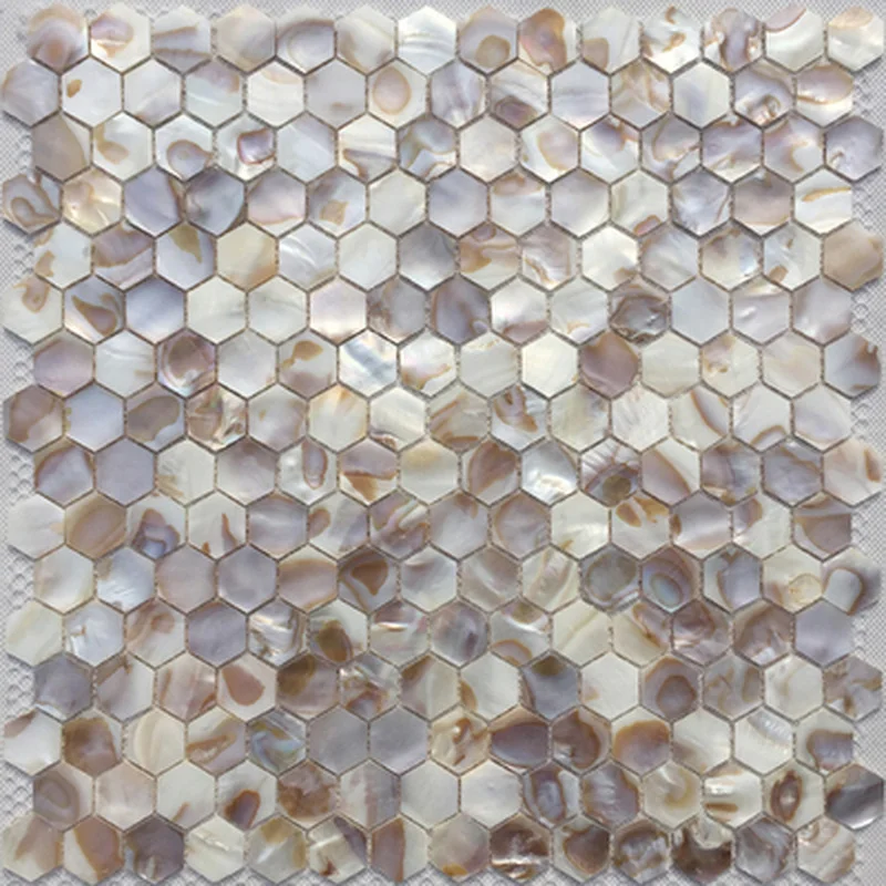 

Gorgeous Hexagon Natural Mother of Pearl Shell Mosaic Tile Interior Wallpaper Kitchen Backsplash Bathroom Floor Decor Tiles