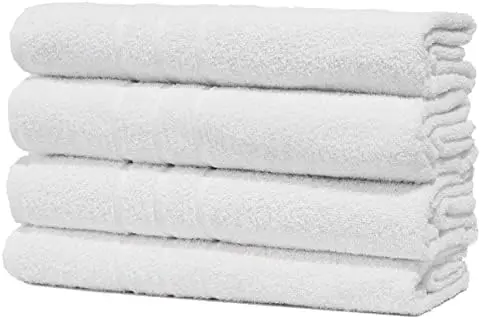 

Kit Com 4 Toalhas de Banho Profissional Prata Alta Absorção 70x130cm - (Branco)