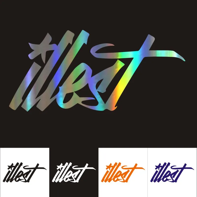

Fuwo Trading Car Stickers ILLEST Drift Racing Car Motorcycles Decoration Reflective Decal Car Styling Waterproof Custom Sticker