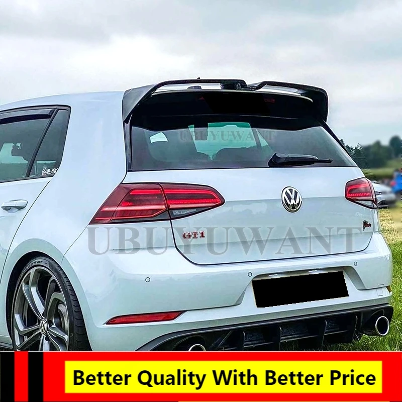 

Carbon Fiber / ABS Rear Trunk Roof Spoiler Window Wing Lip for Volkswagen VW Golf 7 7.5 VII MK7 7.5 GTI R Hatchblack 2014 - 2019