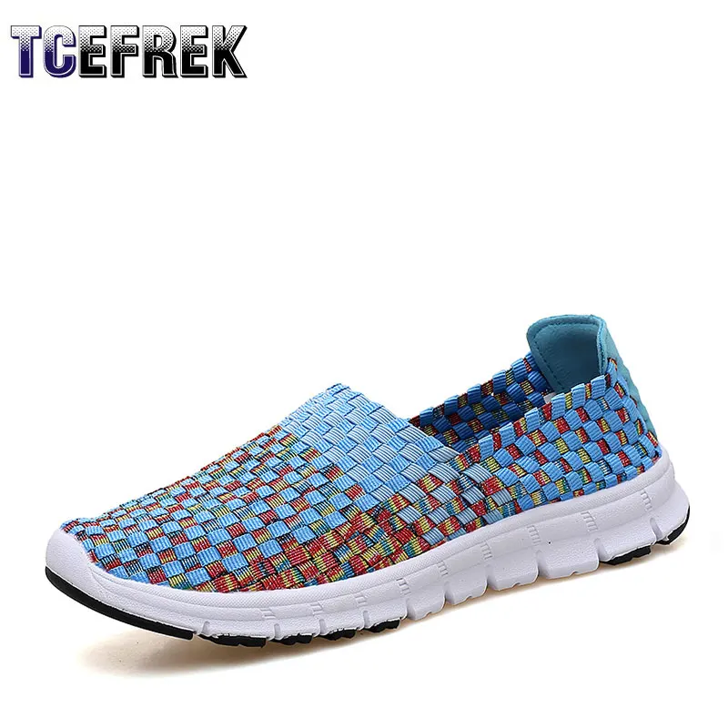 

Женские плетеные туфли, дышащие Лоферы ручной работы на плоской вулканизированной подошве, повседневные кроссовки, размер 35 ~ 41, для лета, 2023