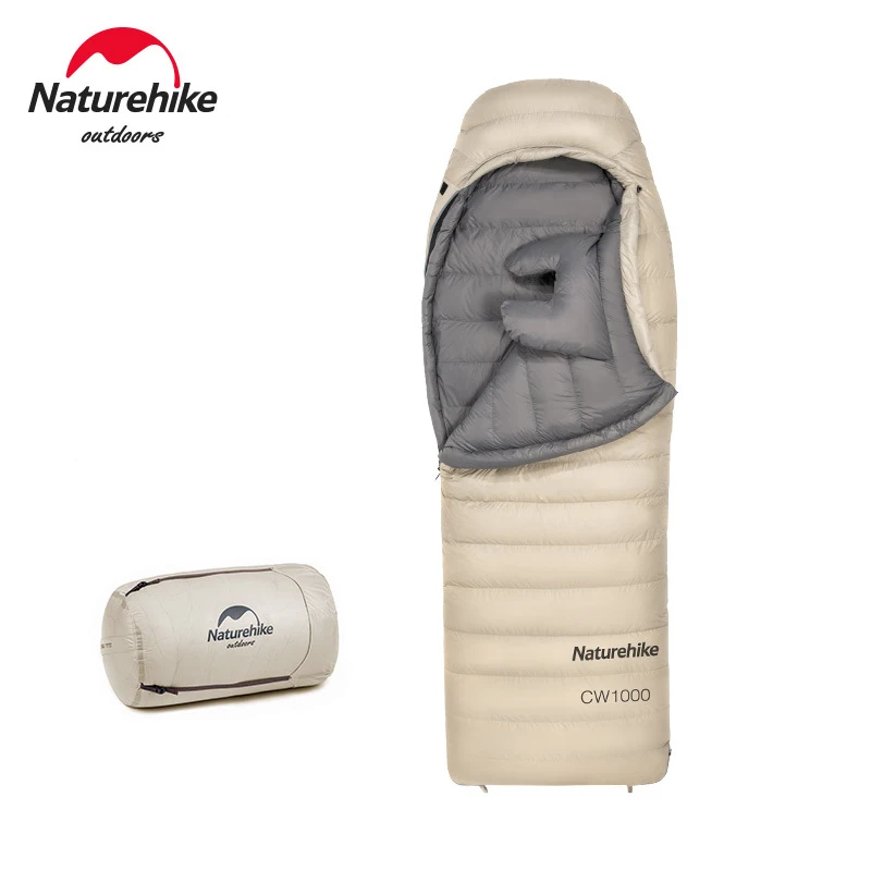 

Naturehike Sleeping Bag Cw700/Cw1000 90% Goose Down Filler Content Envelope Type Winter Warm Camping Sleeping Bag Single Travel