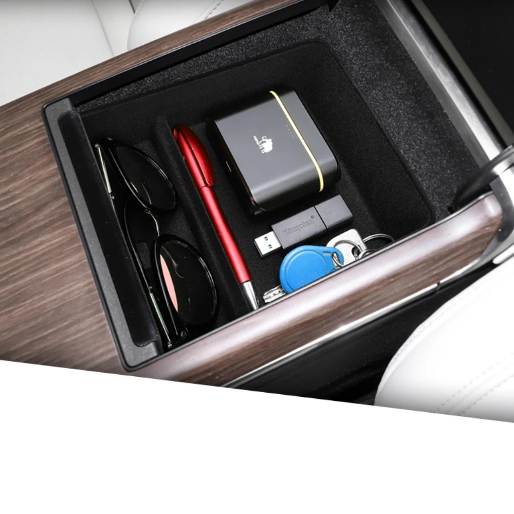 Флокирующий центральный органайзер для консоли Tesla Model S модель X