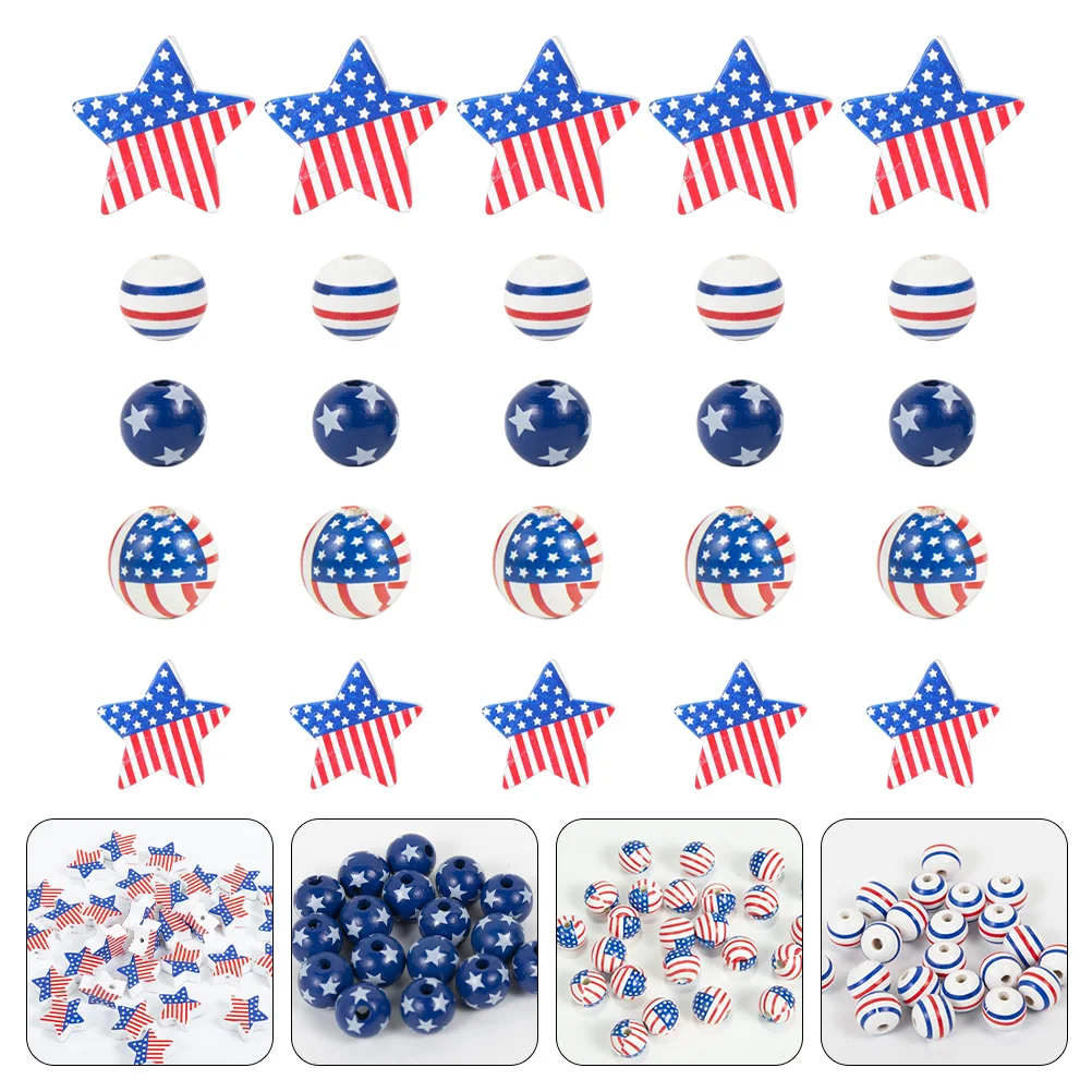 

100 шт., деревянные бусины-гирлянды