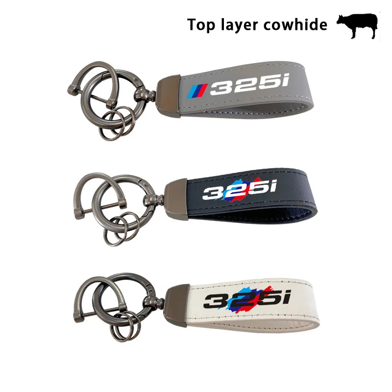 

Car Keychain Head layer cowhide Keyring Key ring Decoration car Auto Accessories for BMW 325i Accessories