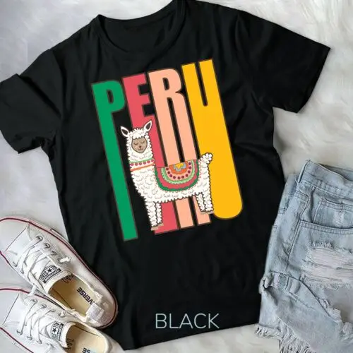 Перу альпака графика перуанская лама унисекс футболка