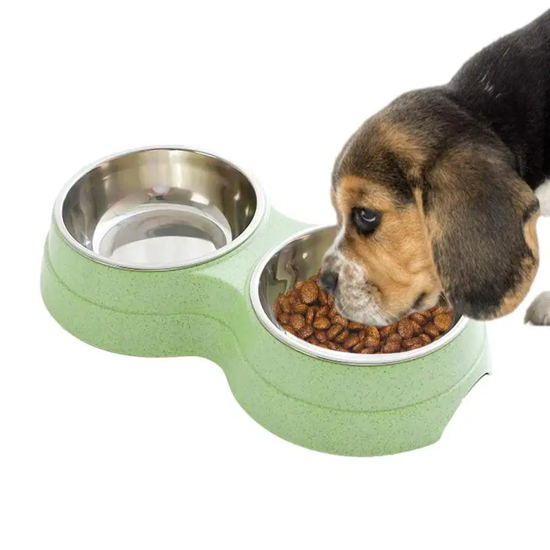 

Миски для маленьких собак, двойная зеркальная водная кормушка, зеркальная кормушка для собак из нержавеющей стали