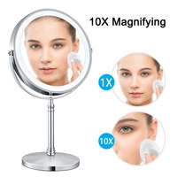 7 makeup mirror with lights 10x magnification double sided vanity mirror usb charging touch dimming bath mirrors gift for girl