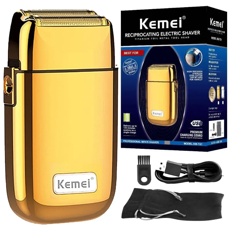 For Men Hair Beard Electric Razor Bald Head Shaving Machine Finishing Fades Rechargeable