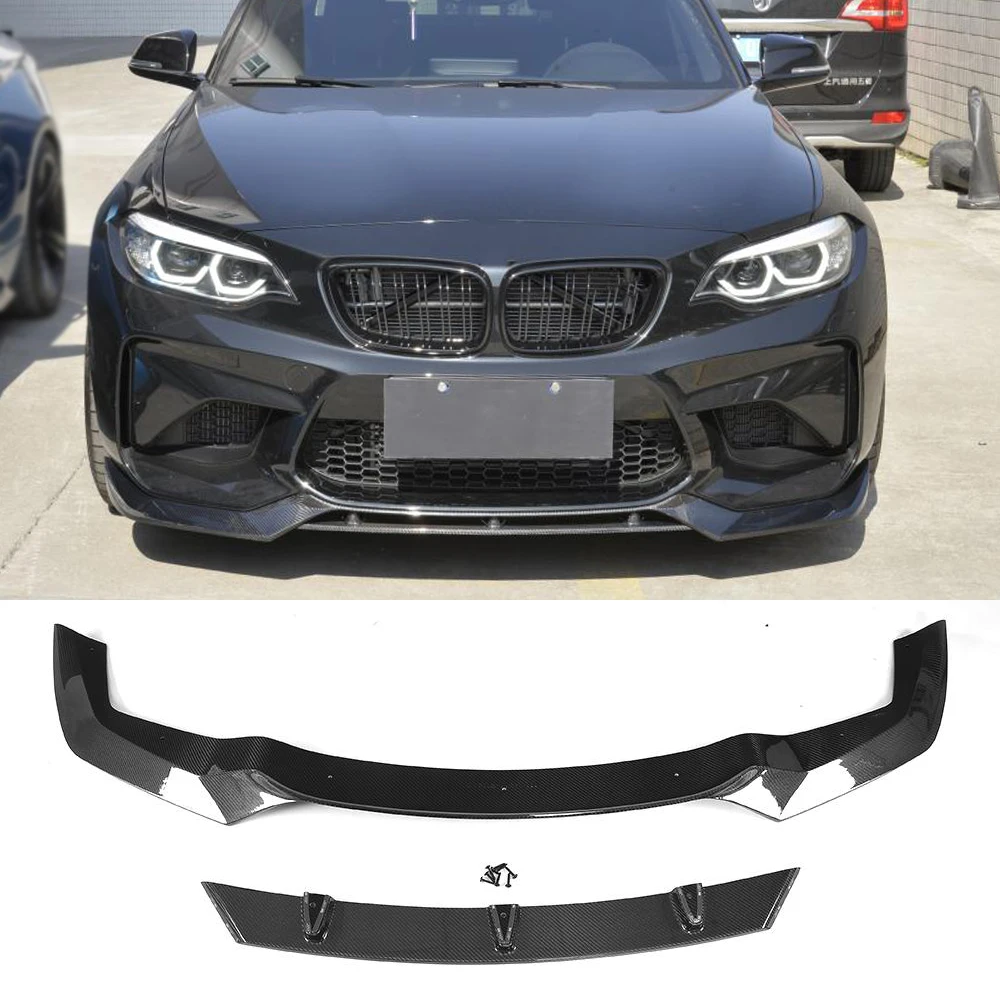 

Carbon Fiber / FRP Car Front Bumper Lip Spoiler Splitters for BMW F87 M2 Coupe 2 Door 2016 - 2019 Front Bumper Spoiler Splitters