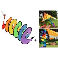 140cm rainbow spiral windmill tent colorful wind spinner garden home decorations ornaments classic toys
