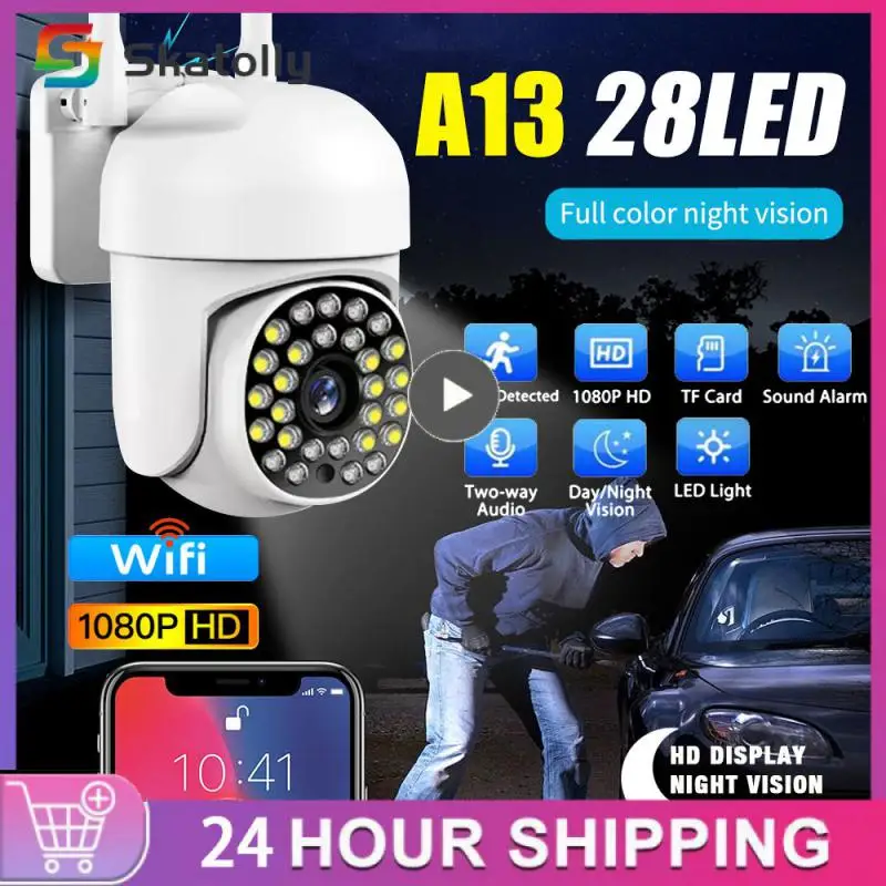 

Ptz Camera Night Vision Mini Home Surveillance Camcorders Two-way Audio Ai Auto Tracking Webcam Smart Home Wireless Camera 1080p