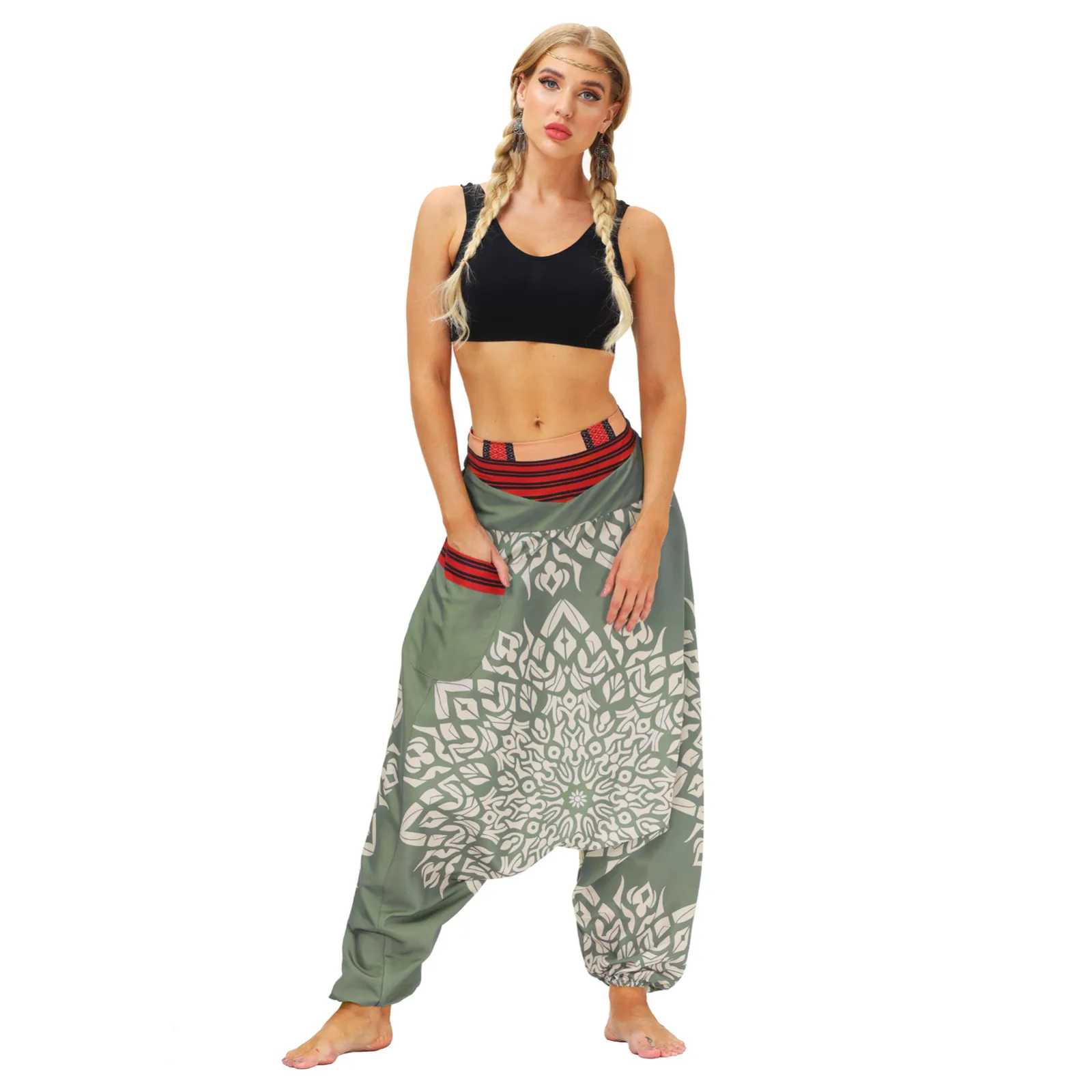 

Yoga Pants for Women 4xl Women Casual Loose Yoga Trousers Baggy Boho Casual Jumpsuit Harem Pants Yoga Pants Men Short