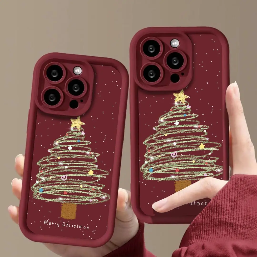 Роскошный чехол для телефона с узором рождественской елки Xiaomi Redmi Note 9 10 10C 11 12 12C 13