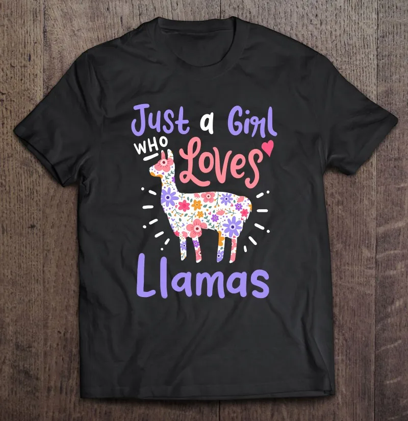 

Футболка с ламой, просто девушка, которая любит ламу, подарок для влюбленных ламы, футболки для мужчин, хлопковая блузка, необходимая футбол...