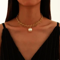 new premium gold winding pearl pendant collarbone chain necklace for women korean fashion necklaces birthday party jewelry gifts