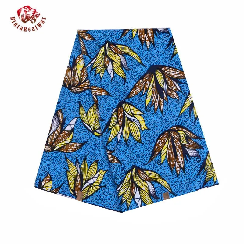 Мягкая хлопковая африканская ткань Bazin, Высококачественная дышащая ткань с Африканским восковым принтом, новая восковая ткань Bintareal pl454