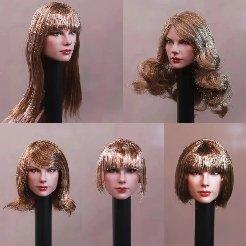 

HaHtoys H007 1/6 Female Soldier Taylor Head Sculpture American Female Singer Head Model For 12 Inch Action Figure Body Toys Doll
