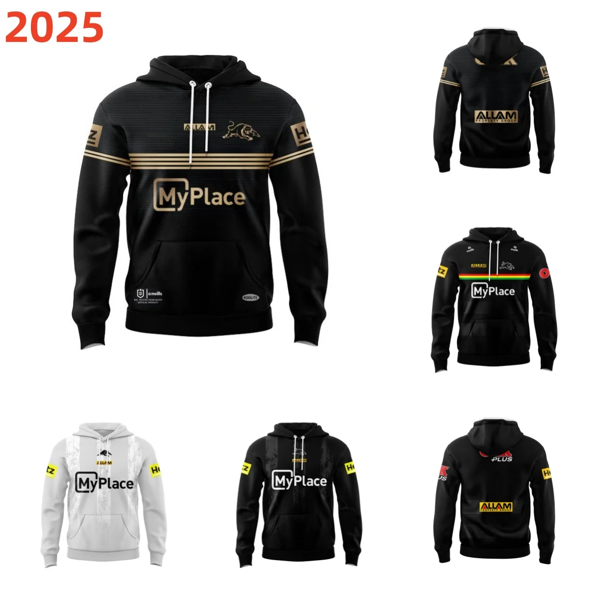 Размеры Джерси Резервного Австралии Penrith Panthers 2025 S-5XL-HOODIE