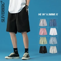 summer casual shorts men stranght loose short homme solid elastic waist mens shorts fashion breathable 5xl