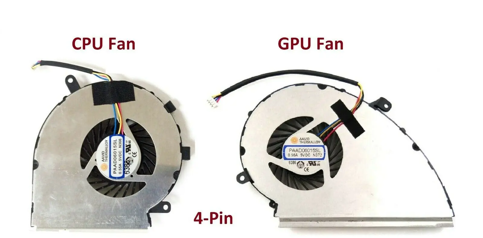 

New CPU+GPU Cooling FAN for MSI GE72VR GP72VR GP72MVR 4Pin