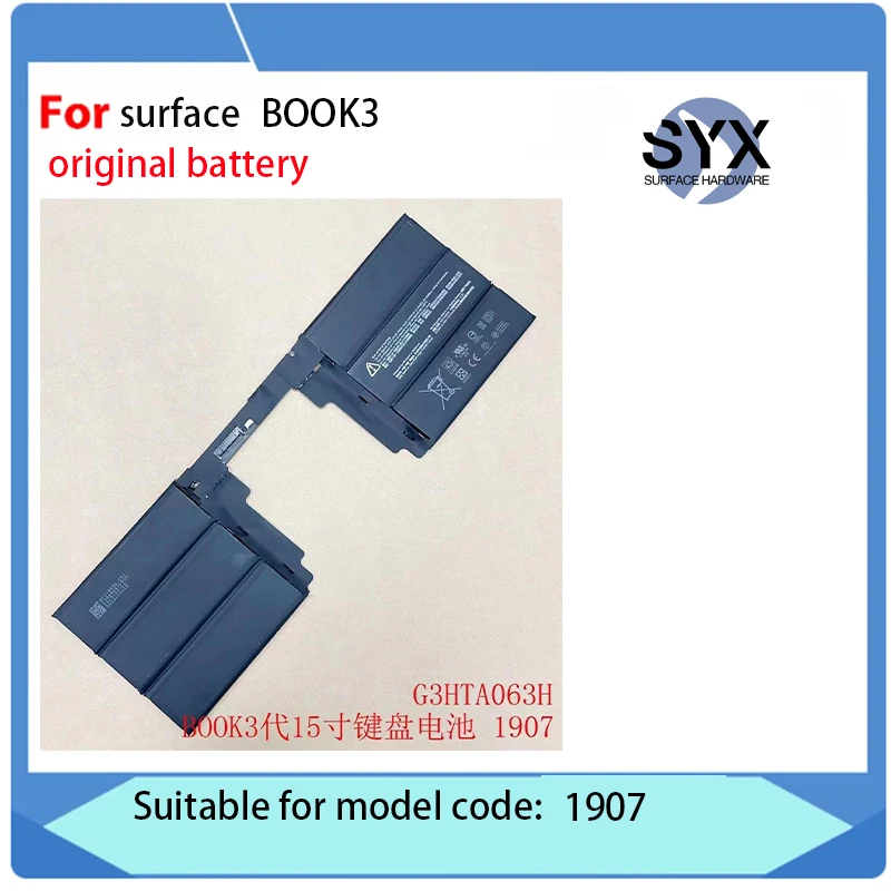 

For Microsoft Surface Book3 laptop battery, 15 inch keyboard battery, 1907, G3HTA062H, G3HTA063H, original battery