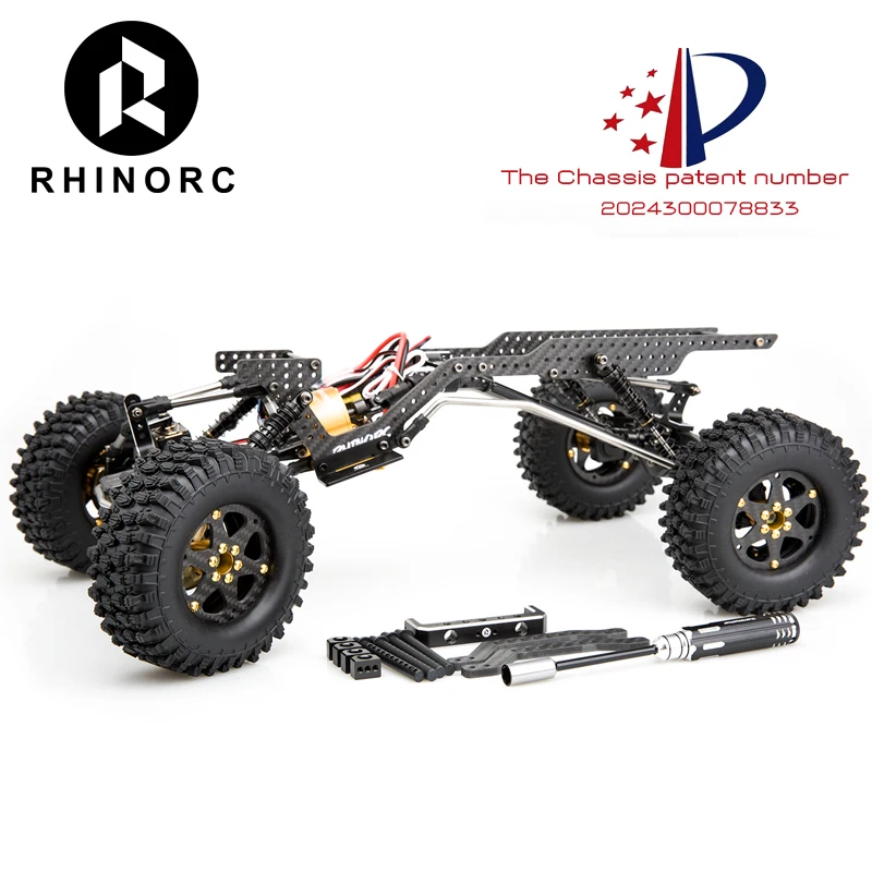 RhinoRC YUE RC Crawler LCG шасси 1:10 RTR 80A ESC S12 бесщеточный двигатель 45 кг сервопривод
