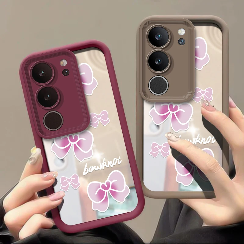 Корейский милый чехол с бантом для Xiaomi Poco C75 C65 C61 C55 C40 C31 противоударный защитный