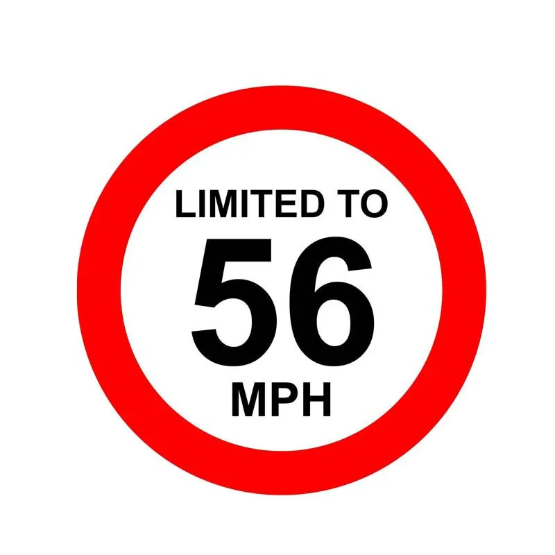 

Persönlichkeit Mode Geschwindigkeit Begrenzung 56Km/Pro Stunde Auto Aufkleber Pvc Hohe Wasserdicht dicht