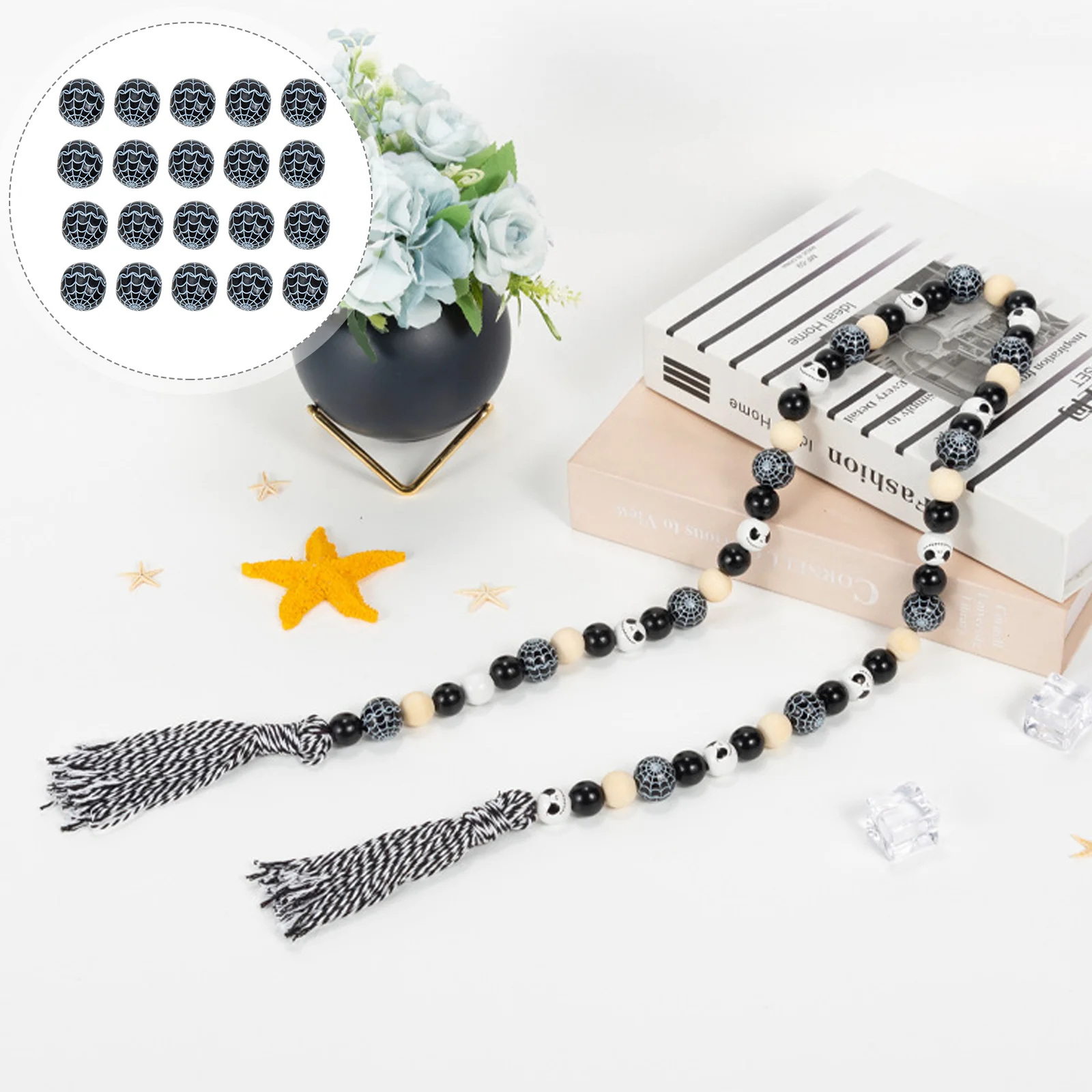 

50pcs DIY Handcrafted Beads Jewelry DIY Wooden Beads DIY Craft Accessories