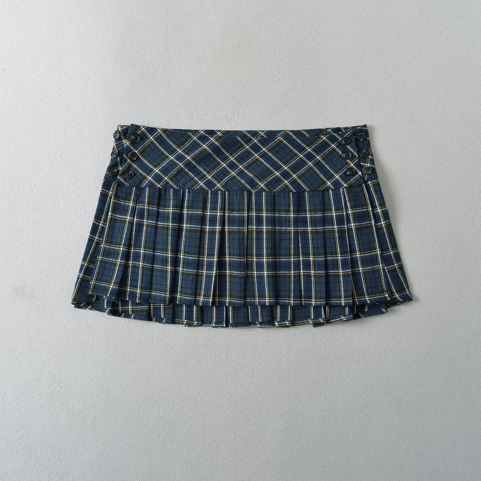 Летние юбки для женщин корейская мода женская клетчатая юбка в стиле преппи с