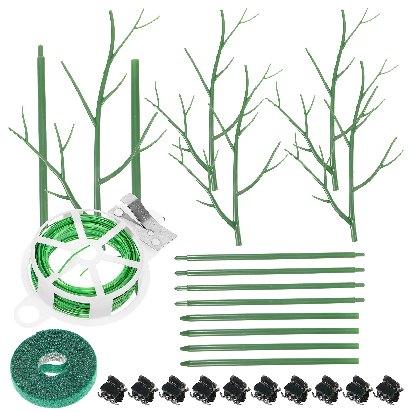 

1 Set Potted Pole Flower Support Green Climbing Frame Flower Vine Support Rack for Garden