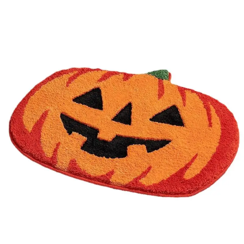 

Halloween Pumpkins Floor Door Mats Waterproof Kitchen Flannel Carpets Hallway Rugs Bedroom Bathroom Non-Slip Entrance Doormat