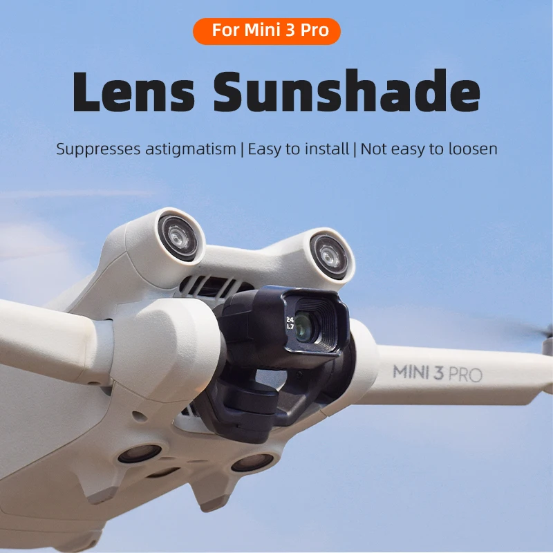 

Солнцезащитный козырек объектива для DJI Mini 3 Pro Аксессуары для дрона Простота установки и снятия стабильная посадка и нелегко ослабить практичный