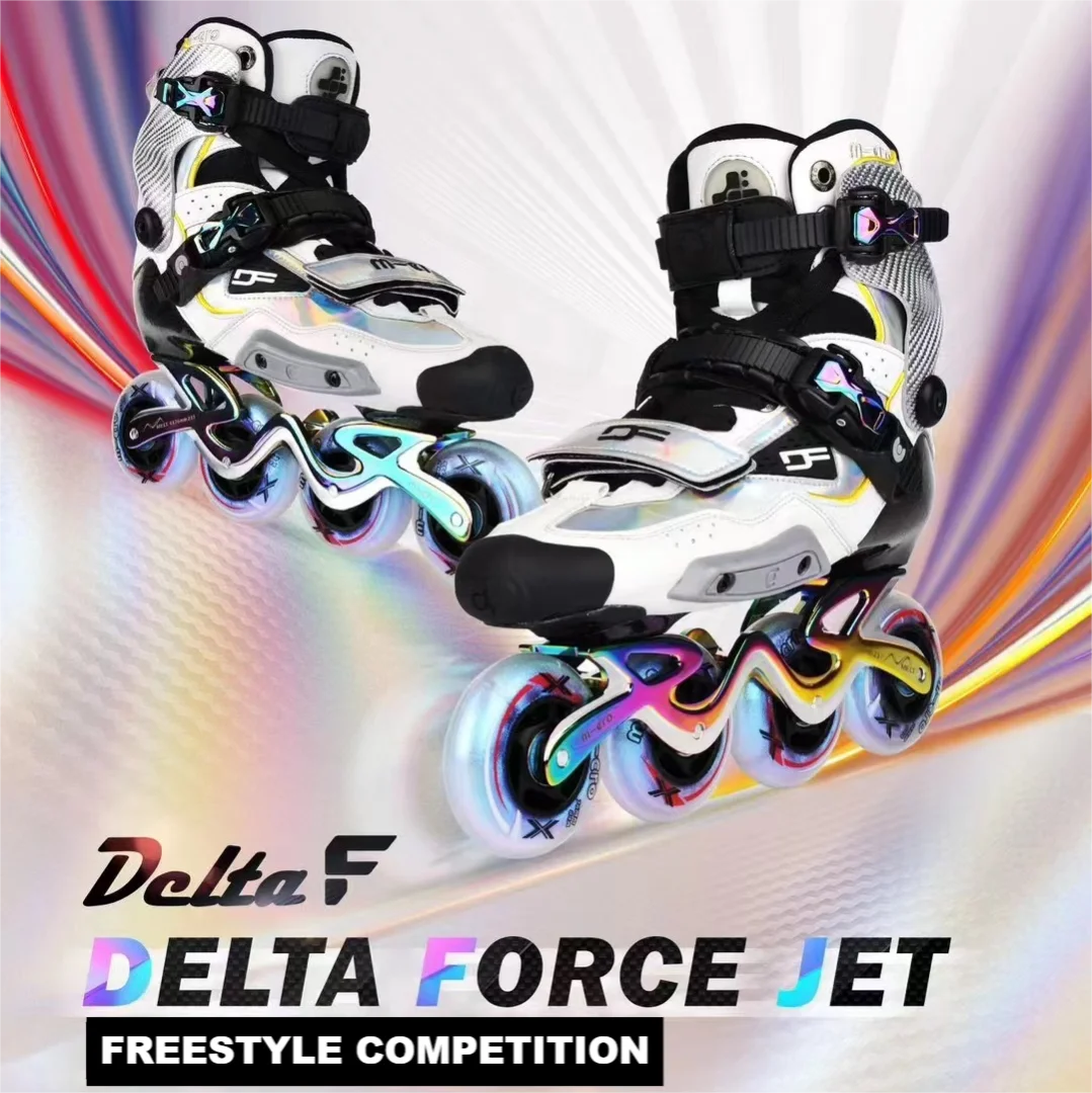 MICRO DELTA FORCE JET,FSK Freestyle Professional Carbon Inline Skates With Laser-Mirrored Design,CUSTOMIZE Signature