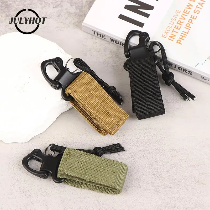 

1PC Outdoor EDC Clasp Webbing Backpack Strap Water Bottle Hanger Tactical Holder Hooks Quickdraw Carabiner Attach Belt Clip