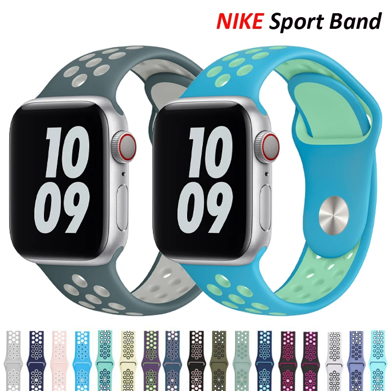 Ремешок силиконовый для Apple Watch Band 44 мм 40 38 42 спортивный браслет iWatch Series 7 6 SE 5 4 3 45 41 |