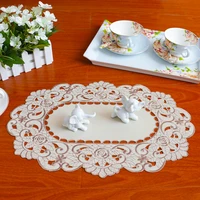nice embroidery table place mat pad cloth pot cup holder drink coaster christmas placemat dining mug coffee doily kitchen