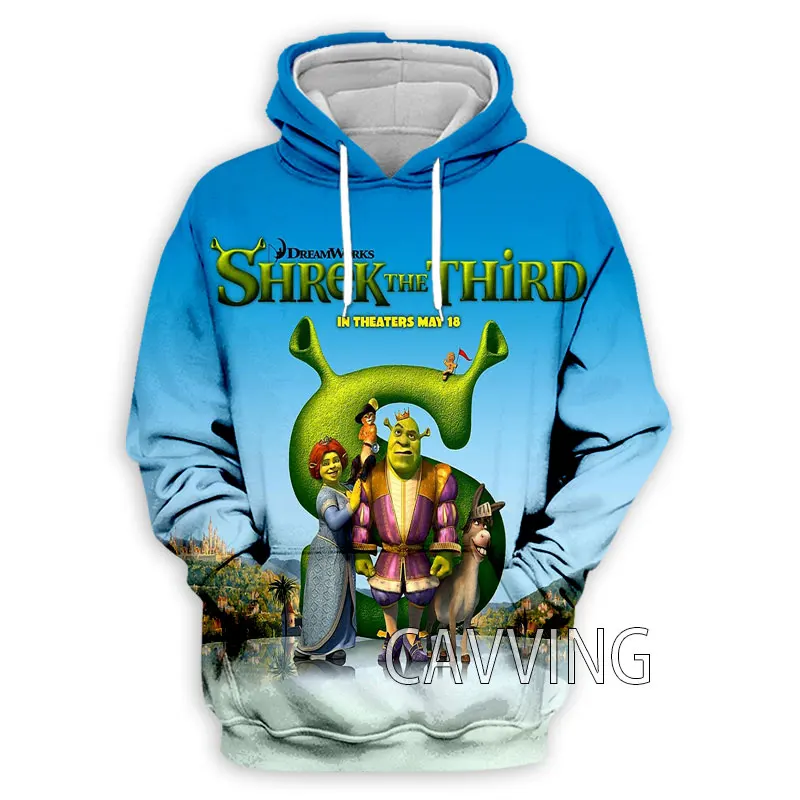

Новая модная одежда с 3D-принтом Шрека, уличная одежда для мужчин и женщин, толстовки, свитшот, модная толстовка, пуловер с капюшоном, топы
