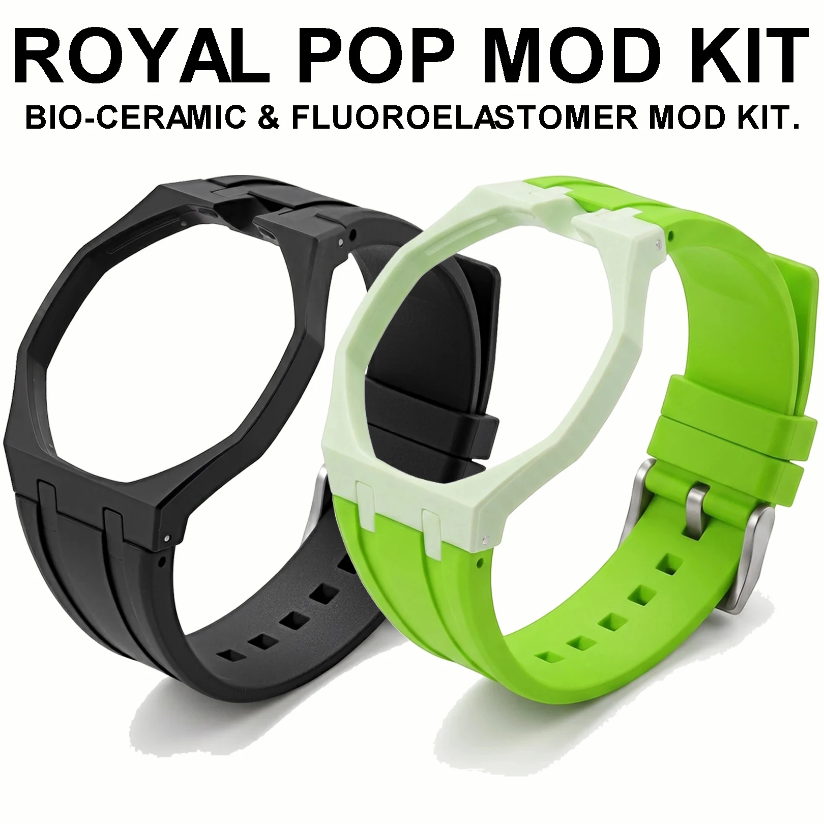 Фото Ремешок для часов Audemars Piguet AP x Swatch Royal POP Pocket FKM, биокерамический защитный корпус, безель и сменный браслет №1