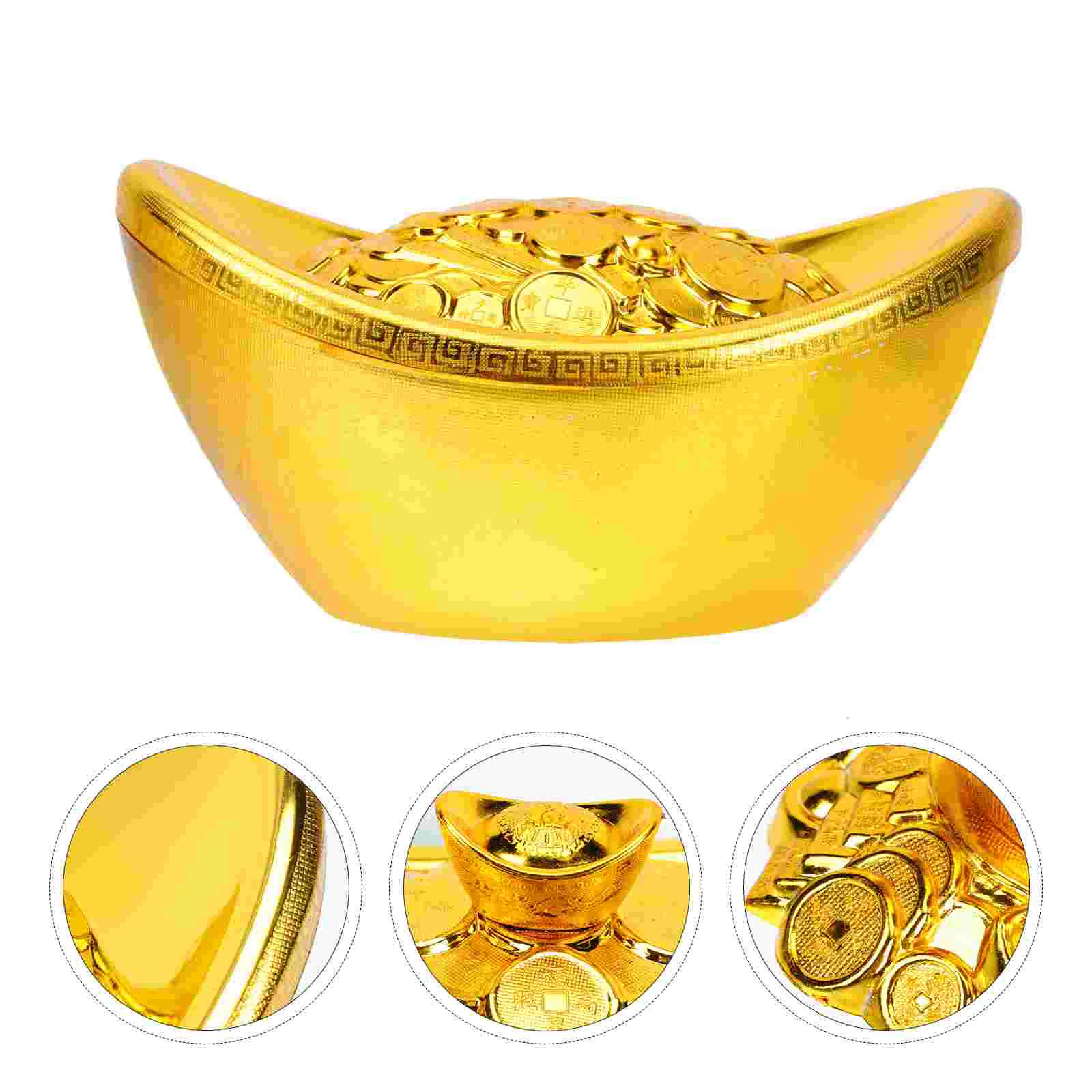

1pc Candy Storage Box Gold Ingot Shape Candy Boxes Gold Ingot Desktop Decor