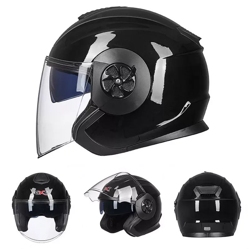 Мотоциклетный шлем в стиле ретро откидной на все лицо для мужчин и женщин