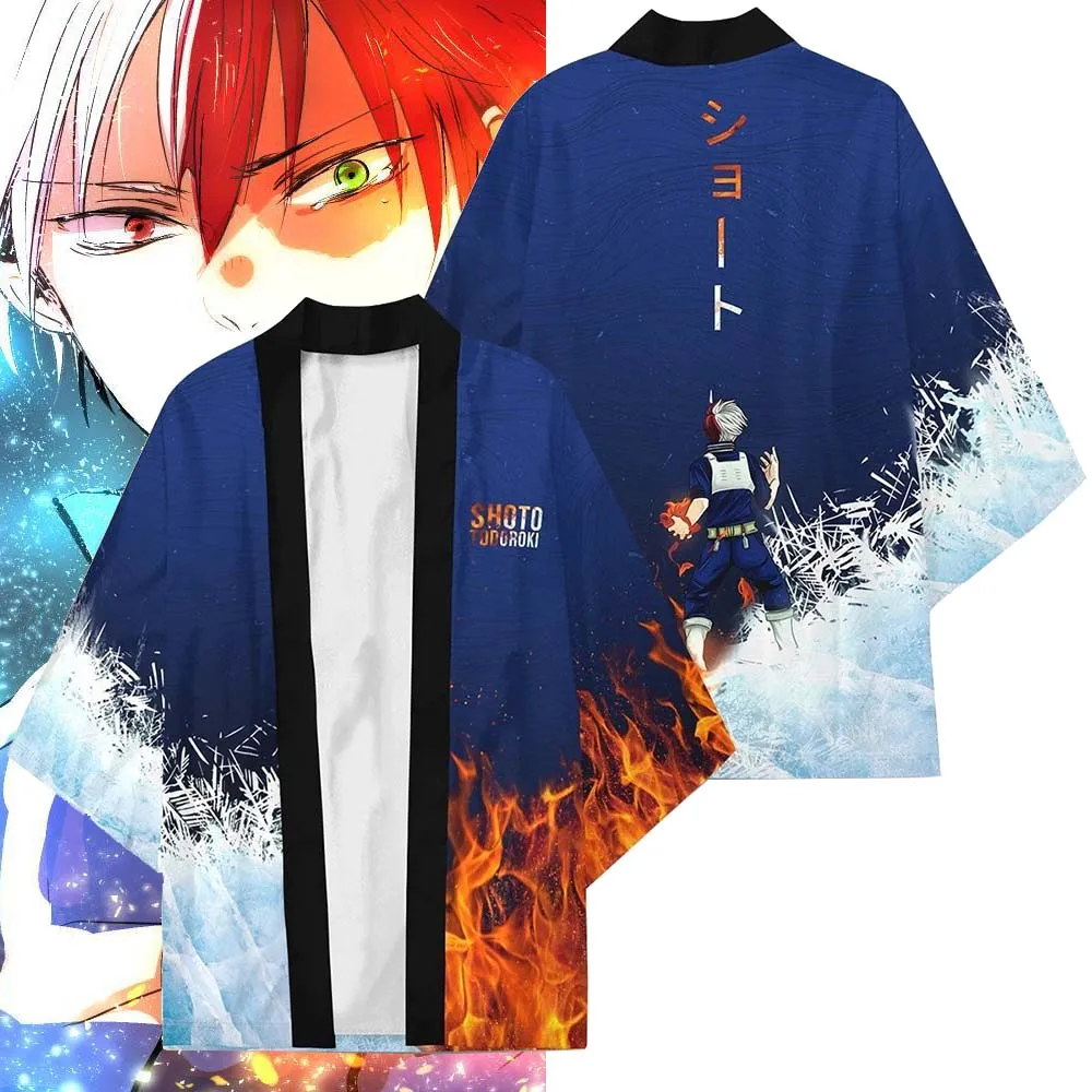 

Trendy Classic animation kimono my hero academic Cosplay Todoroki men's women's kimono cardigan student kimono Robe