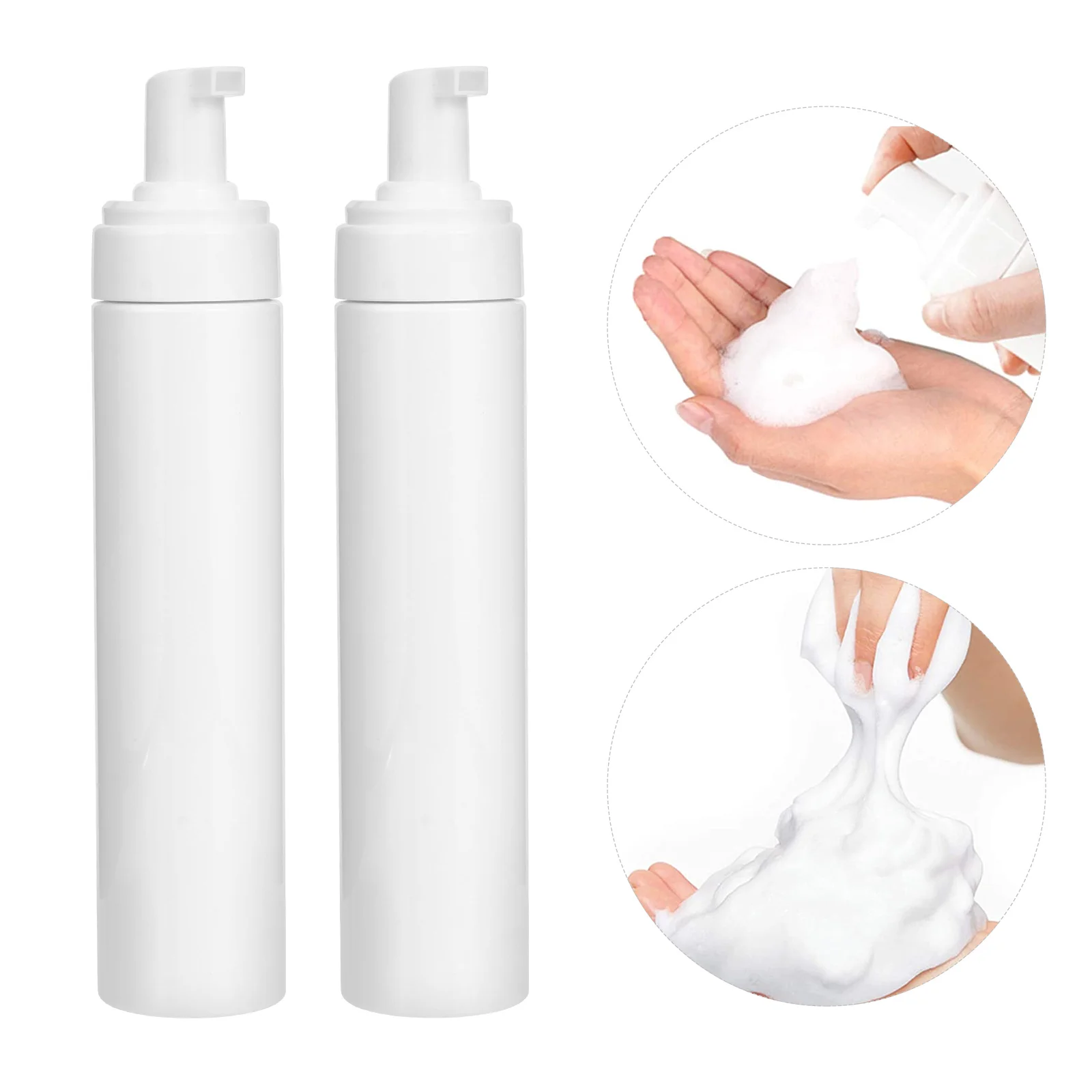 

4 Pcs 250ml Foam Bottle Foaming Travel Dispenser Plastic Soap Facial Cleanser Hair Shampoo Mini Empty
