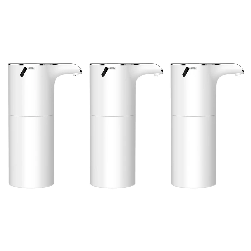 

3X 450Ml Soap Dispenser Automatic Touchless Hand Soap USB Rechargeable Foam Soap Dispenser For Bathroom Hotel Washroom