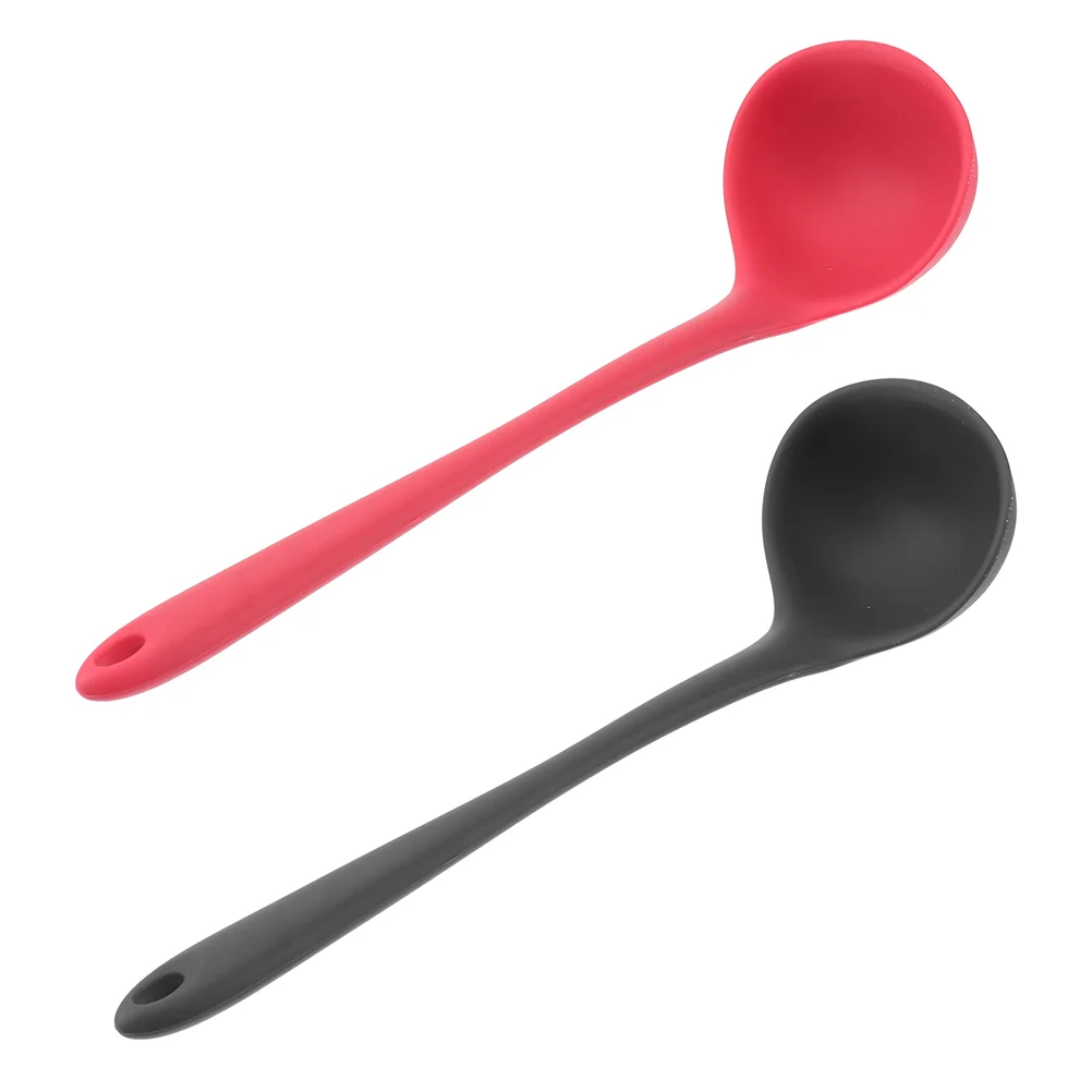 

2 Pcs Rice Spoons Shabu Shabu Ladle Silicone Ladle Gravy Spoon Ladle Nonstick Cookware Silicone Spoon Kitchen accessories
