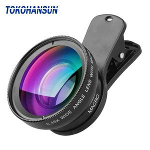 TOKOHANSUN Phone Lens Kit 0.45x Super Wide Angle & 12.5x Super Macro Lens HD Camera Lentes for iPhon