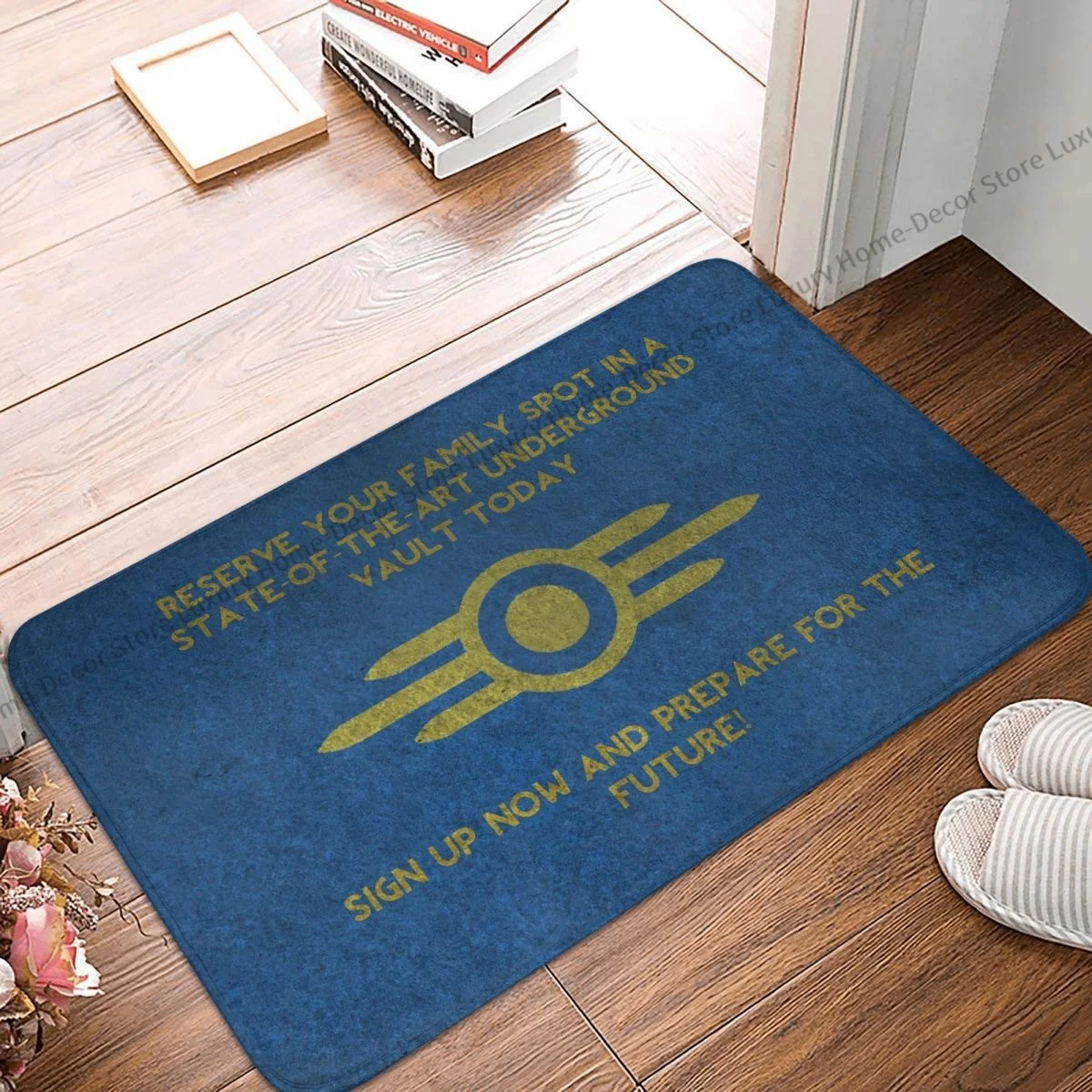 

Fallout Game Bath Non-Slip Carpet THE FUTURE Flannel Mat Welcome Doormat Floor Decoration Rug