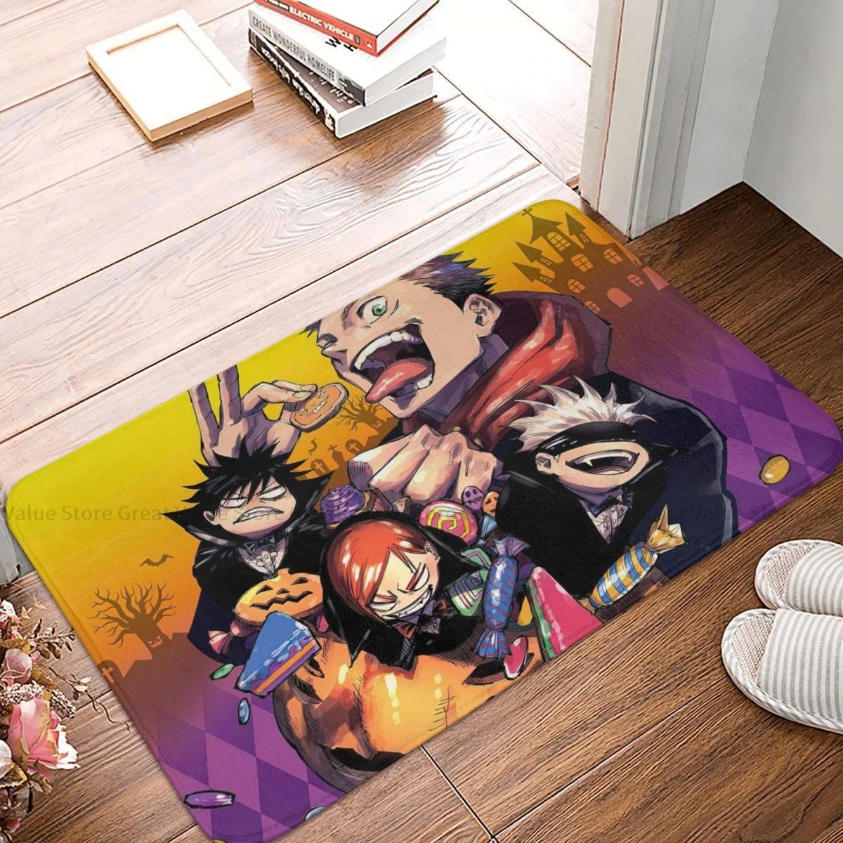 

Jujutsu Kaisen Gojo Itadori Yuji Anime Bath Non-Slip Carpet Cool Living Room Mat Welcome Doormat Home Decor Rug